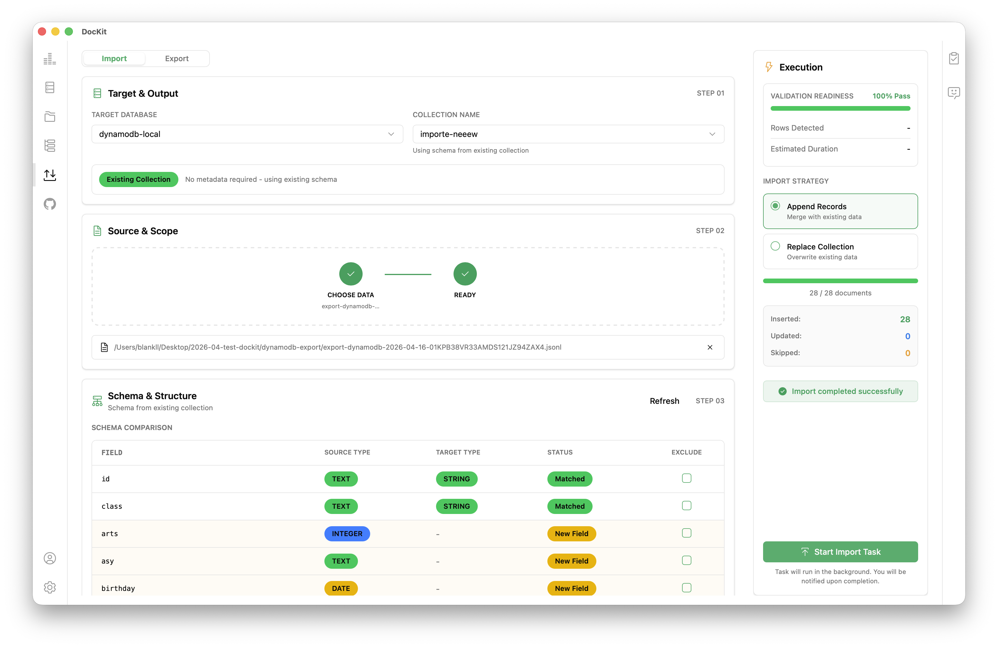 DocKit import and export